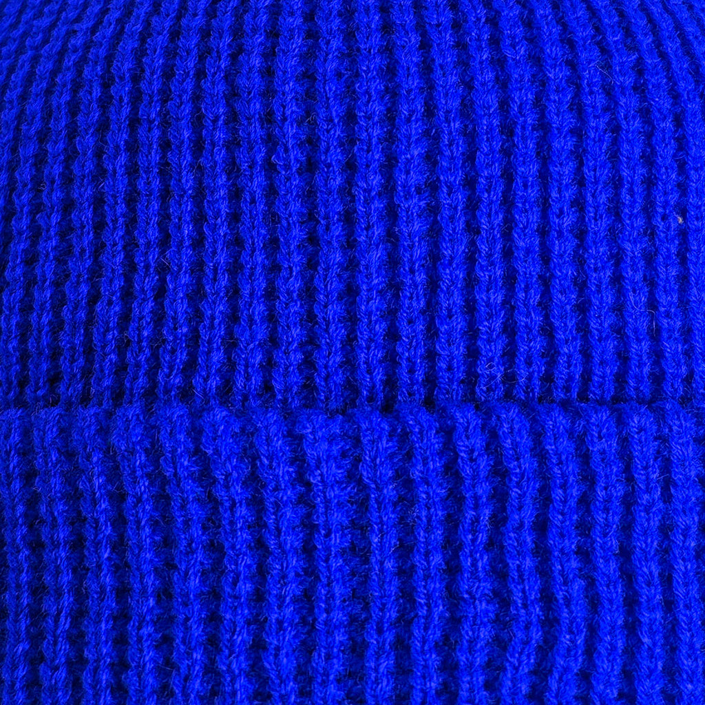 Beanie Pescador Acanalado Medio – Azul