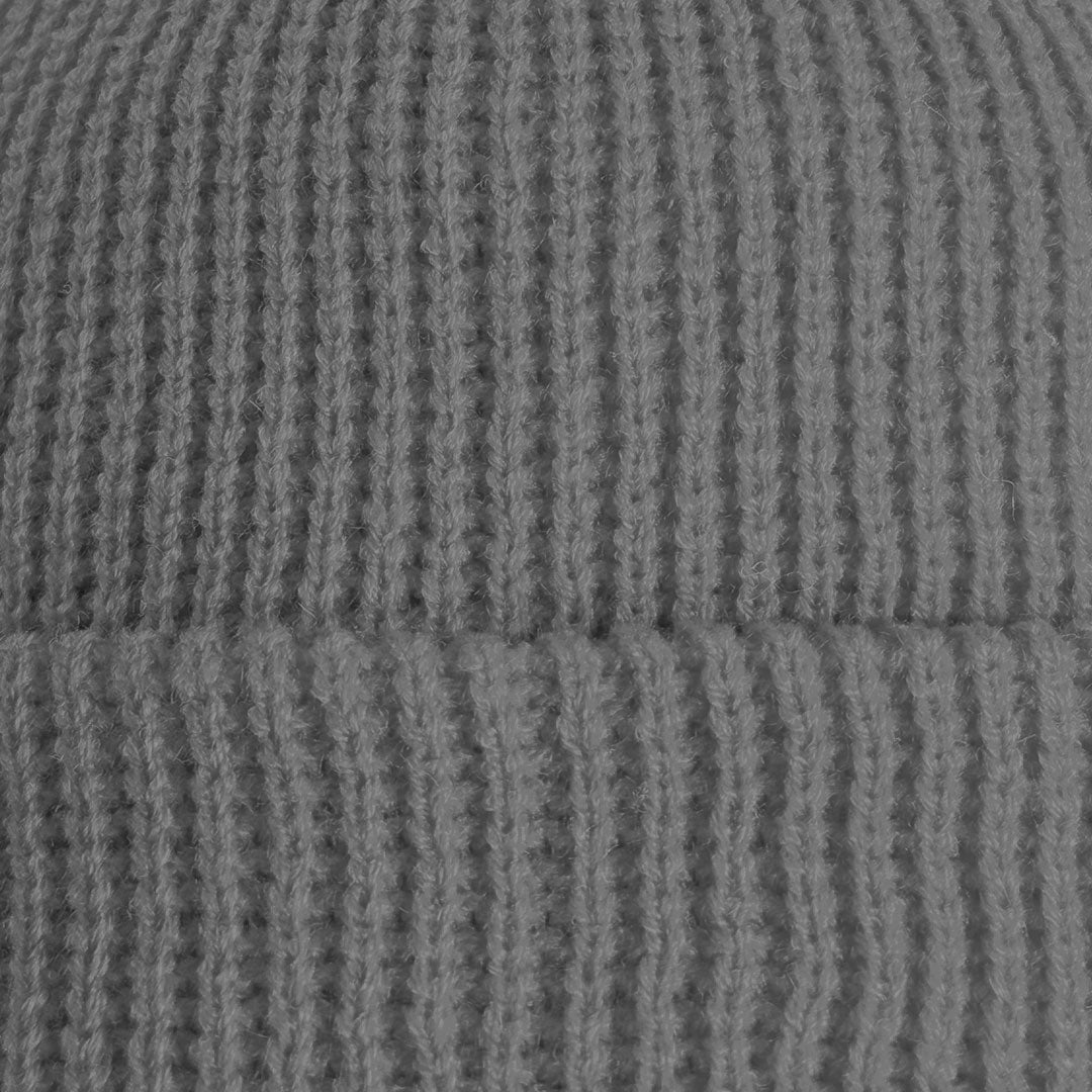 Beanie Pescador Acanalado Medio – Gris