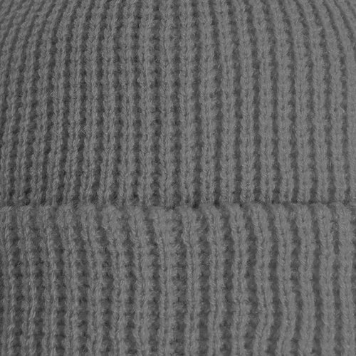 Beanie Pescador Acanalado Medio – Gris