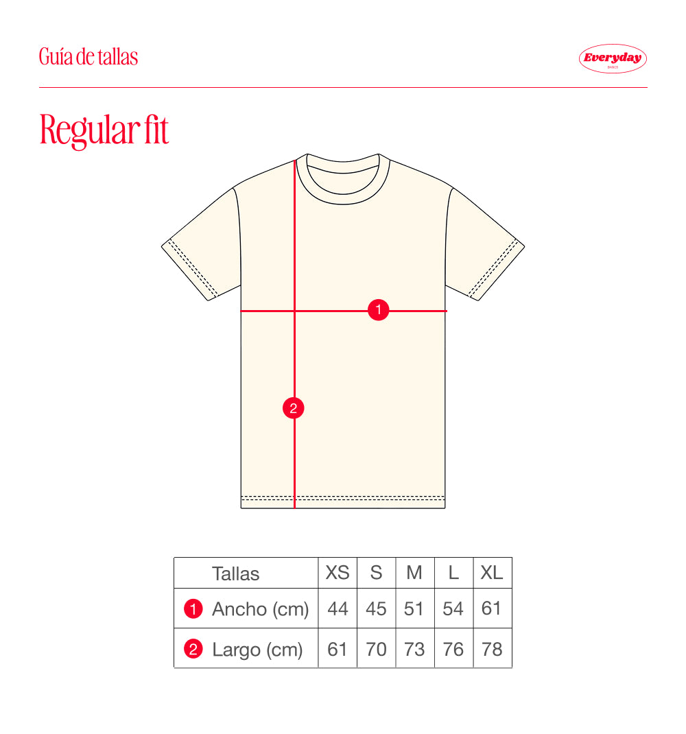 Polera unisex algodón regular fit "Everyday Basics"
