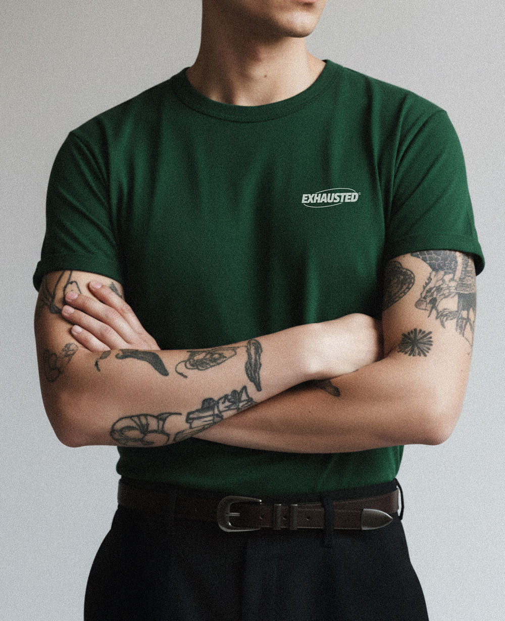Polera unisex algodón regular fit "Exhausted"