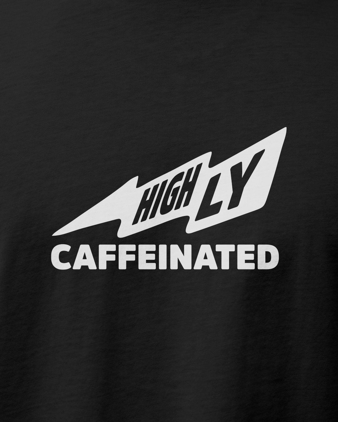 Polera unisex algodón regular fit "Highly Caffeinated"