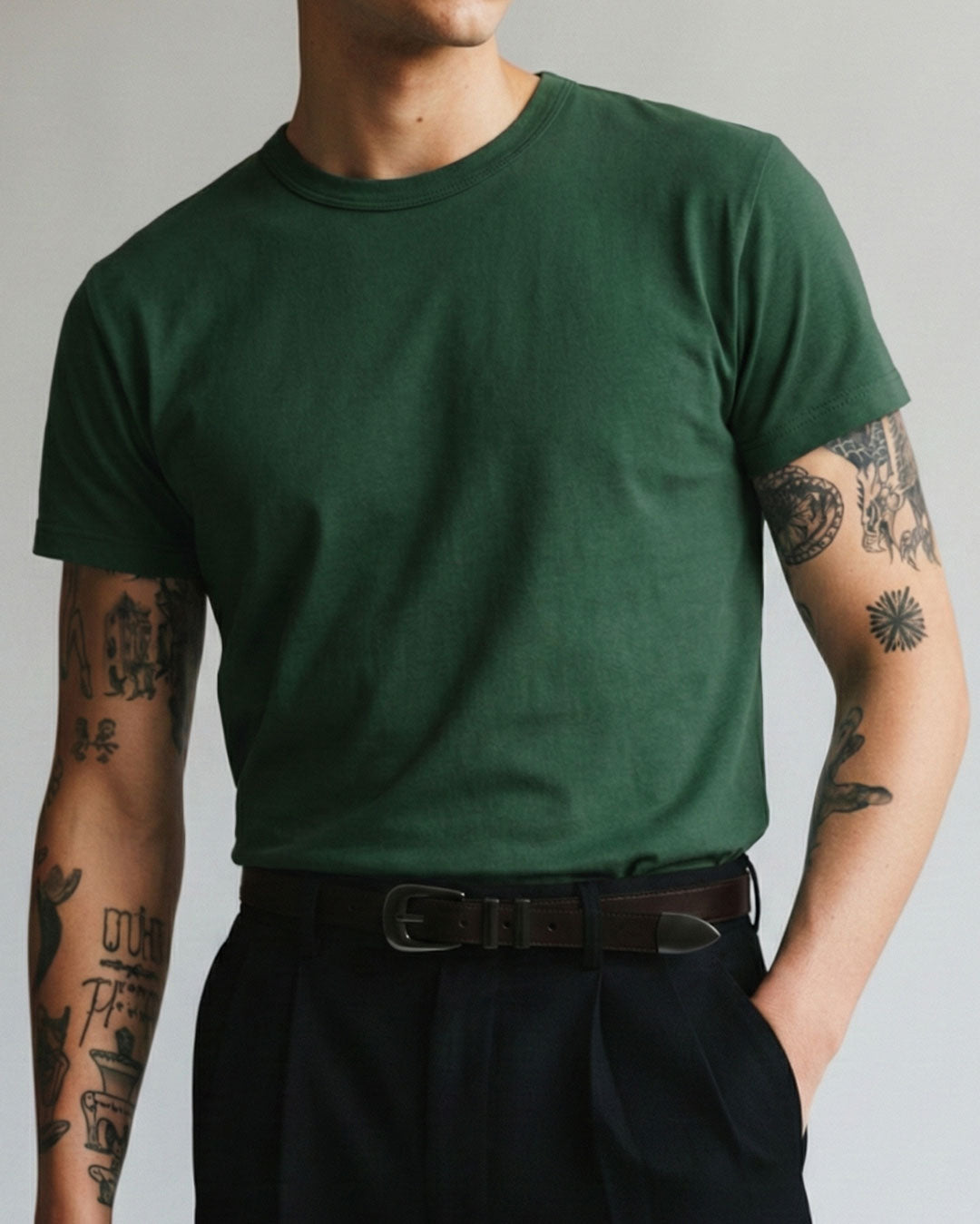 Polera básica unisex de algodón regular fit sin estampado, Everyday Basics