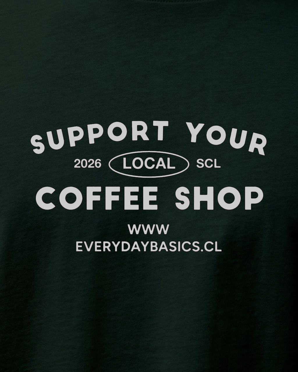 Polera unisex algodón regular fit "Coffee Shop"