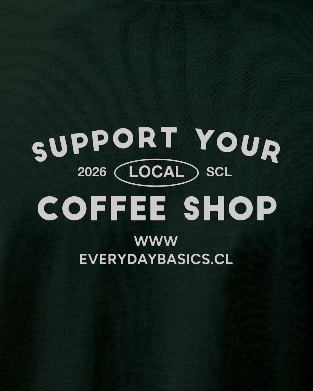 Polera unisex algodón regular fit "Coffee Shop"